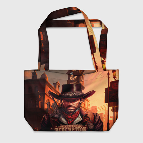 Пляжная сумка 3D Red Dead Redemption 2 в стиле Стимпанк