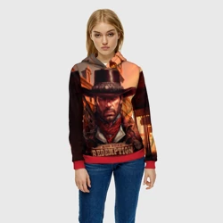 Женская толстовка 3D Red Dead Redemption 2 в стиле Стимпанк - фото 2