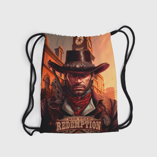 Рюкзак-мешок 3D Red Dead Redemption 2 в стиле Стимпанк - фото 6