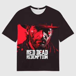 Женская футболка oversize 3D Артур Морган, портрет