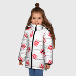 Зимняя куртка для девочек 3D Тысяча порезов - светлый - фото 2
