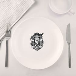 Набор: тарелка + кружка Уэнсдэй - прозрачный фон - фото 2