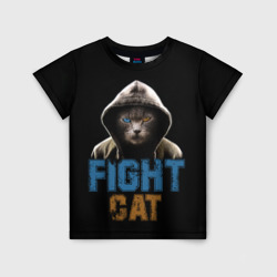 Детская футболка 3D Бойцовский клуб : бойцовский кот