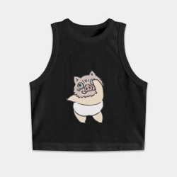 Женская укороченная майка-топ хлопок Иноске в танце - Клинок, уничтожающий демонов