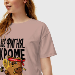 Женская футболка хлопок Oversize Винни - пчелы - фото 2