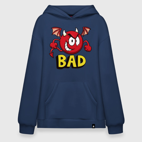 Худи SuperOversize хлопок Bad imp, цвет темно-синий