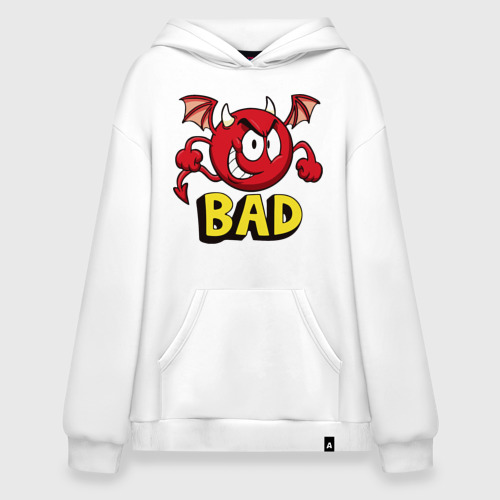 Худи SuperOversize хлопок Bad imp, цвет белый