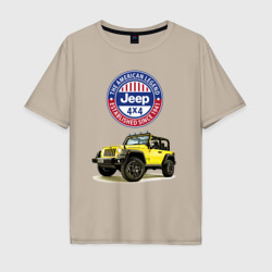 Мужская футболка хлопок Oversize Chrysler jeep wrangler rubicon 