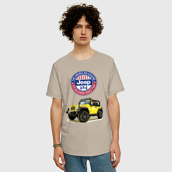 Мужская футболка хлопок Oversize Chrysler jeep wrangler rubicon  - фото 2