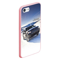 Чехол для iPhone 5/5S матовый Chrysler Jeep Cherokee в горах зимой - фото 2