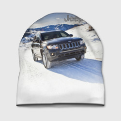 Шапка 3D Chrysler Jeep Cherokee в горах зимой