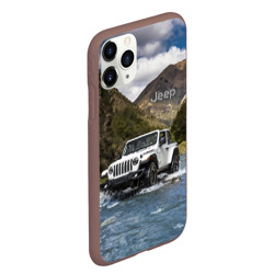 Чехол для iPhone 11 Pro Max матовый Chrysler Jeep Rubicon преодолевает водную преграду - фото 2