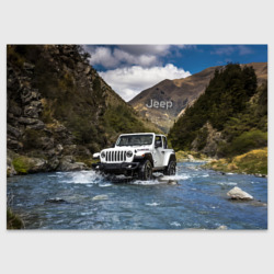 Поздравительная открытка Chrysler Jeep Rubicon преодолевает водную преграду