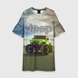 Детское платье 3D Chrysler Jeep Rubicon в пустыне