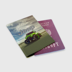 Обложка для паспорта матовая кожа Chrysler Jeep Rubicon в пустыне - фото 2