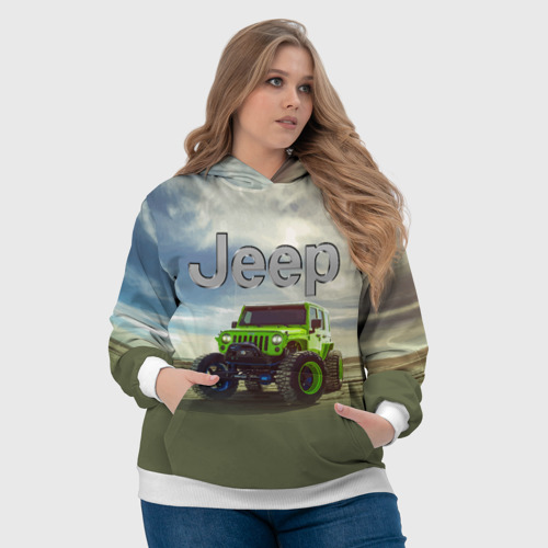 Женская толстовка 3D Chrysler Jeep Rubicon в пустыне, цвет 3D печать - фото 6