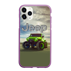 Чехол для iPhone 11 Pro Max матовый Chrysler Jeep Rubicon в пустыне