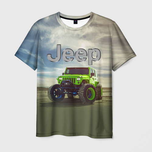 Мужская футболка 3D Chrysler Jeep Rubicon в пустыне, цвет 3D печать