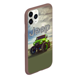 Чехол для iPhone 11 Pro Max матовый Chrysler Jeep Rubicon в пустыне - фото 2