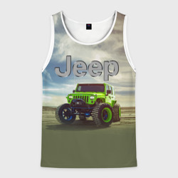 Мужская майка 3D Chrysler Jeep Rubicon в пустыне