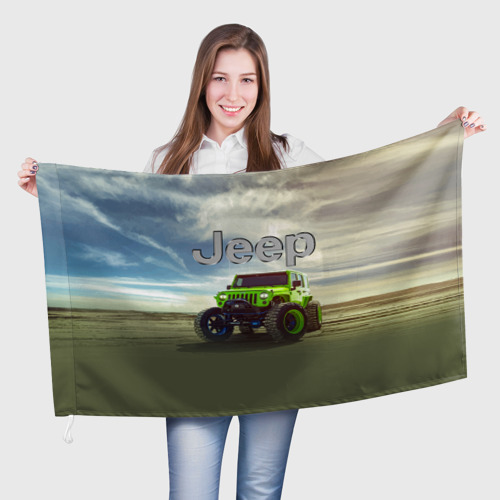 Флаг 3D Chrysler Jeep Rubicon в пустыне