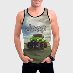 Мужская майка 3D Chrysler Jeep Rubicon в пустыне - фото 2