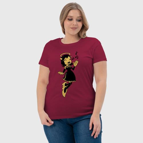 Женская футболка хлопок Bendy - Ангел Алиса, цвет маджента - фото 6
