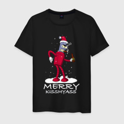 Merry kiss my ass – Футболка из хлопка с принтом купить со скидкой в -20%