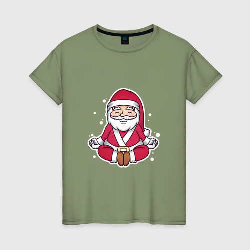 Женская футболка хлопок Санта релакс, цвет авокадо