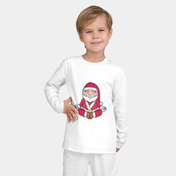 Детская пижама с лонгсливом хлопок Санта релакс - фото 2
