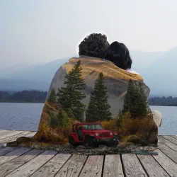 Плед 3D Chrysler Jeep Wrangler Rubicon в горах - фото 2