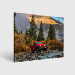 Холст прямоугольный Chrysler Jeep Wrangler Rubicon в горах