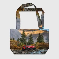 Пляжная сумка 3D Chrysler Jeep Wrangler Rubicon в горах