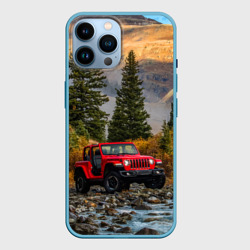 Чехол для iPhone 14 Pro Max Chrysler Jeep Wrangler Rubicon в горах