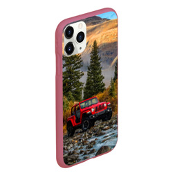 Чехол для iPhone 11 Pro Max матовый Chrysler Jeep Wrangler Rubicon в горах - фото 2