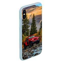 Чехол для iPhone XS Max матовый Chrysler Jeep Wrangler Rubicon в горах - фото 2