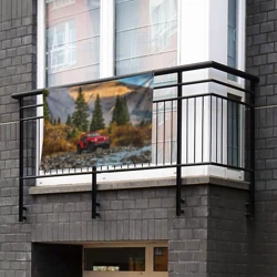 Флаг-баннер Chrysler Jeep Wrangler Rubicon в горах - фото 2