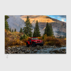 Флаг 3D Chrysler Jeep Wrangler Rubicon в горах