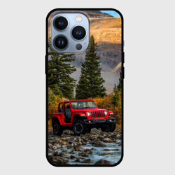 Чехол для iPhone 13 Pro Chrysler Jeep Wrangler Rubicon в горах