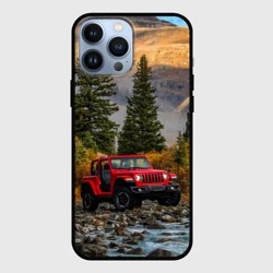 Чехол для iPhone 13 Pro Max Chrysler Jeep Wrangler Rubicon в горах