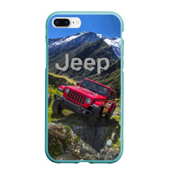 Чехол для iPhone 7Plus/8 Plus матовый Chrysler Jeep Wrangler Rubicon - горы