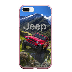 Чехол для iPhone 7Plus/8 Plus матовый Chrysler Jeep Wrangler Rubicon - горы