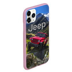 Чехол для iPhone 11 Pro Max матовый Chrysler Jeep Wrangler Rubicon - горы - фото 2