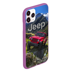 Чехол для iPhone 11 Pro Max матовый Chrysler Jeep Wrangler Rubicon - горы - фото 2