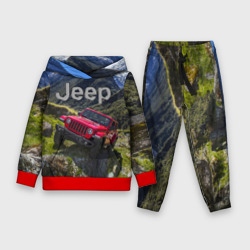 Детский костюм с толстовкой 3D Chrysler Jeep Wrangler Rubicon - горы