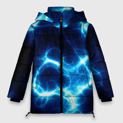 Женская зимняя куртка Oversize Молния грозовая - электрические разряды
