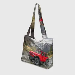 Пляжная сумка 3D Chrysler Jeep Wrangler Rubicon на горной дороге - фото 2