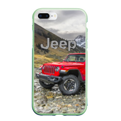 Чехол для iPhone 7Plus/8 Plus матовый Chrysler Jeep Wrangler Rubicon на горной дороге