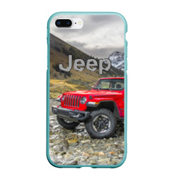 Чехол для iPhone 7Plus/8 Plus матовый Chrysler Jeep Wrangler Rubicon на горной дороге