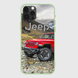 Чехол для iPhone 12 Pro Max Chrysler Jeep Wrangler Rubicon на горной дороге